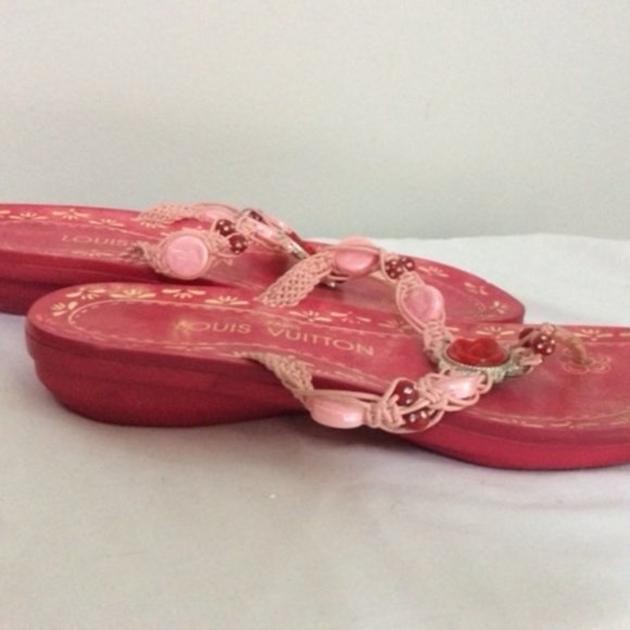 🌟🌸HOST PICK 🌟🌸 NWOT Louis Vuitton Sandals Thong Sandals US Size 9 - Picture 6 of 7